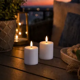 MARELIDA LED Mini Kerzen 10 cm weiß 2 St.