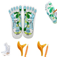 KyneLit Reflexzonen-Socken mit Massagewerkzeug, Reflexzonen-Fußmassagegerät für Damen und Herren, lindert müde nach langem Stehen, Fitnesstraining (Herren, B-1 Paar)