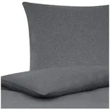 Traumschlaf Uni Jersey Melange anthrazit 200 x 200 cm + 2 x 80 x 80 cm