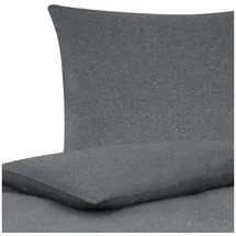 Traumschlaf Uni Jersey Melange anthrazit 200 x 200 cm + 2 x 80 x 80 cm