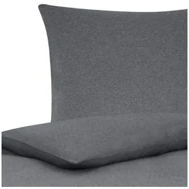 Traumschlaf Uni Jersey Melange anthrazit 200 x 200 cm + 2 x 80 x 80 cm