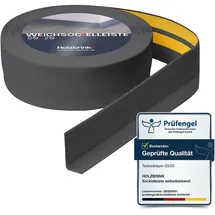 Holzbrink Weichsockelleiste selbstklebend PVC 50x20mm, 25 m Winkelleiste für Küchenarbeitsplatte, Bodenbelag Eckleiste selbstklebend Farbe: Dunkelgrau