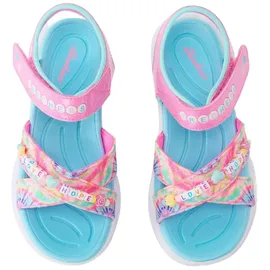 SKECHERS Mädchen Jumpsters Sandal Tie Dye Bffs, Pink Synthetic/Multi Trim, 37 EU - 37