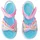 SKECHERS Mädchen Jumpsters Sandal Tie Dye Bffs, Pink Synthetic/Multi Trim, 37 EU - 37