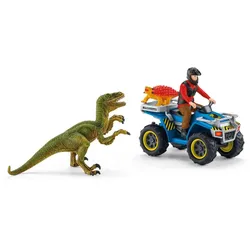 Schleich® Flucht auf Quad vor Velociraptor 41466