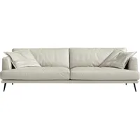 2,5-Sitzer EGOITALIANO "Sophia, Designsofa mit extrakomfortablem Sitzkomfort", weiß, B:214cm H:77cm T:96cm, Leder BULL (Echtes Rindsleder). Geschliffenes, pigmentiertes und behandeltes Rindsleder mit einer Dicke von 1, 3-1, 5 mm. Es handelt sich um ein weiches, geschütztes Leder. Eine leichte Deckschicht schützt sie vor Flecken, ohne ihre ursprünglichen Eigenschaften zu verändern. Dieses geschützte Leder kombiniert die Vorteile von Natürlichkeit und Weichheit mit einer guten Beständigkeit gegen Verschleiß und Ausbleichen. Das Vorhandensein der charakteristischen Zeichen, die das Leben des Tieres bestimmen, wie Narben, Körnungsunterschiede, Falten, Adern, Disharmonien in Farbtönen, beweisen ihre absolute Echtheit und großen Wert., Sofas, Daunenfederung, inkl. 2 Kissen