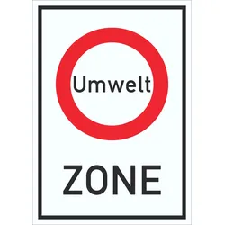 Umweltzone Schild A6 (105x148mm)