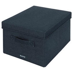 Leitz 2er-Set Aufbewahrungsboxen - Stoff mittel grau, 28.5x20.3x38 cm