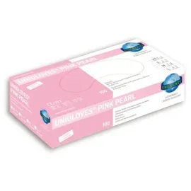 Unigloves Pink Pearl, Nitril Einmalhandschuh, **PINK**, Puderfrei, Größe S (1x100 Stück)