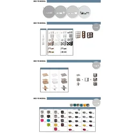 5 five simply smart 5five Simply Smart Aufbewahrungskorb Mix N Modul 15 x 31 cm 15-tlg. schwarz