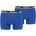 Herren Boxershort 2er Basic Baumwoll Stretch einfarbig Blau/Schwarz L