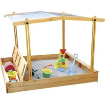Promadino Sandkasten Multi mit Sitzbox und Sonnendach