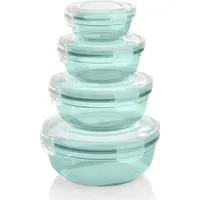 GRIZZLY 4er Set Frischhaltedosen (0,4L, 0,8L, 1,4L, 2,3L), rund,