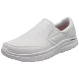 SKECHERS Herren Flex Advantage Sr Bronwood Küchenschuhe, White Leather, 44.5 EU