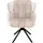 ronald verdult Polsterstühle 2er Set ALEX, Beige - Schwarz - Stoffbezug - Metallgestell - 180 Grad drehbar - 2er Set