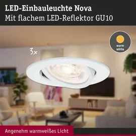 Paulmann Nova 3 Einbauleuchte rund Weiß matt