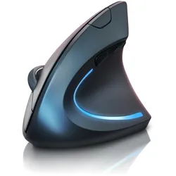TITANWOLF - Maus Vertikal Wireless - ergonomische Funk Vertikalmaus 2,4 Ghz - USB Vertical Mouse - Funkmaus ergonomisches Design - armschonend