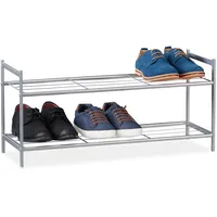 Relaxdays Sandra 33,5 x 69,5 x 26 cm silber / silber