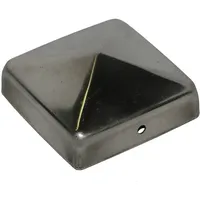 Pfostenkappe, Abdeckkappe Pyramide Edelstahl für 7x7 cm Pfosten, Zaun