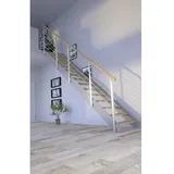 StarWood Treppe Kos 260-320 cm Holz/Edelstahl