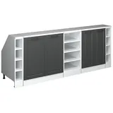Vicco Sideboard 60 x 83,8 cm Anthrazit Landhaus / Weiß