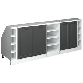 Vicco Sideboard 60 x 83,8 cm Anthrazit Landhaus / Weiß