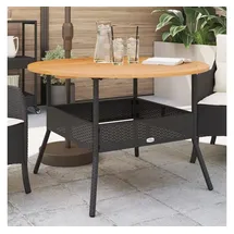 vidaXL Gartentisch Ø 110 x 71 cm Schwarz