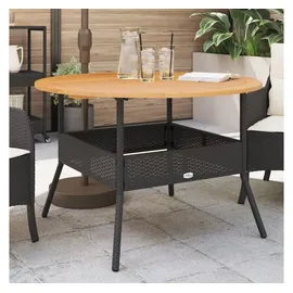 vidaXL Gartentisch Ø 110 x 71 cm Schwarz