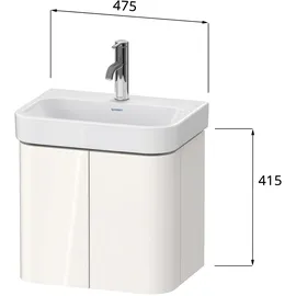 Duravit Waschtischunterschrank 2 Türen 47,5 x 41,5 x 35 cm Taupe Supermatt