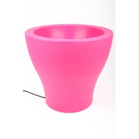 point-garden Beleuchteter Blumentopf aus Kunststoff, Pflanzkübel pink