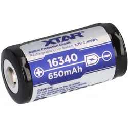 XTAR 16340 RCR123A 3,6V 650mAh Akku (geschützt) - 1,2 A