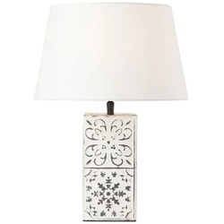 Brilliant Tischleuchte Lamosa creme weiß E27 max. 40W