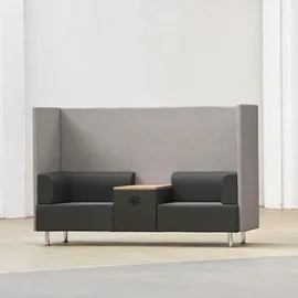 Rocada 2-Sitzer Besprechungsecke Soft Seating schwarz, grau grau Stoff, 1 St.