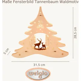 Weigla Fensterbild Tannenbaum Waldmotiv