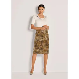 Madeleine Eleganter Rock mit Paisley-Design Beige 34