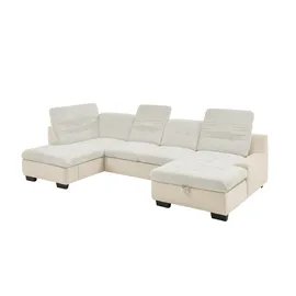 Lounge Collection Wohnlandschaft Chenille 3-Sitzer Grau