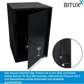 BITUXX Möbeltresor mit Schlüssel / keine Sicherheitsstufe