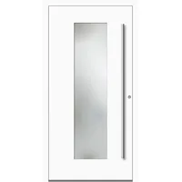 AKTION Aluminium Haustür nach Maß "BENJA" 90 mm RC2 Weiß RAL 9016 beidseitig innen öffnend DIN links