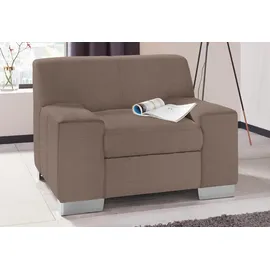 DOMO collection Sessel Bero Mikrofaser 101 x 74 x 85 cm Beige