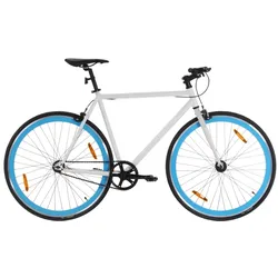 Fahrrad mit Festem Gang Weiß und Blau 700c 51 cm