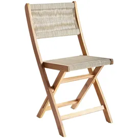 Beliani Gartenstuhl 2er Set 42 x 42 x 84 cm beige klappbar