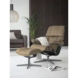 Stressless Stressless® Relaxsessel »Reno«, mit Cross Base, Größe S, M & L, Holzakzent Schwarz braun