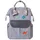 KIKKABOO Wickeltasche Myla Rucksack, Wickelunterlage, abnehmbare Abzeichen Dino grau