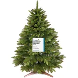 Premium Weihnachtsbaum künstlich 120cm - TESTSIEGER 10 Jahre GARANTIE - Naturgetreu, dichte Zweige, Künstlicher Weihnachtsbaum mit Holzständer, Christmas Tree Tannenbaum künstlich 120 cm Pure Living