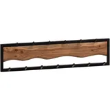 FineBuy Wandgarderobe Hakenleiste 80 cm Akazie