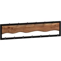 FineBuy Wandgarderobe Hakenleiste 80 cm Akazie