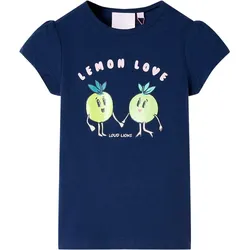 Kinder-T-Shirt Marineblau 128