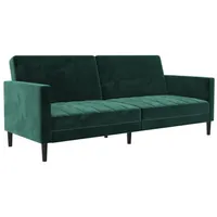 loft24 Schlafsofa Liam, Bezug aus Samt, Breite 201 cm grün