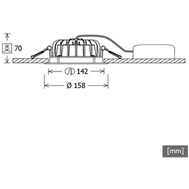 lts licht leuchten LED-Einbaudownlight 1 weiß Kunststoff