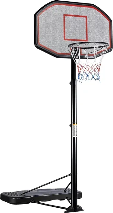 Yaheetech 43-Zoll tragbarer Basketballkorb, Höhe einstellbar von 2,75 bis 3,65 m, Basketballsystem für den Außenbereich